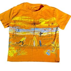 Mayoral Orange Kids Surf Print T-Shirt sz 3